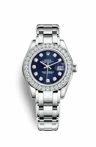 Rolex Datejust Pearlmaster 29 White Gold Diamond / Blue Diamond 80299-0029 — фото часов Rolex Datejust Pearlmaster 29 White Gold Diamond / Blue Diamond 80299-0029 — фото часов