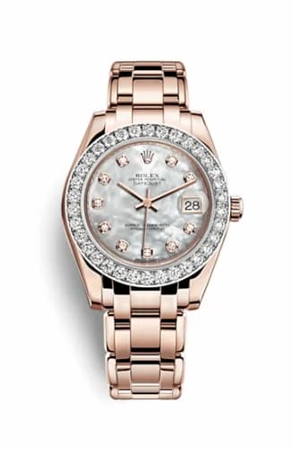 Rolex Datejust Pearlmaster 34 Everose Diamond Mother of Pearl Diamonds 81285-0017 — фото часов Rolex Datejust Pearlmaster 34 Everose Diamond Mother of Pearl Diamonds 81285-0017 — фото часов
