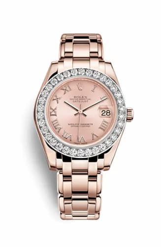Rolex Datejust Pearlmaster 34 Everose Diamond Pink Roman 81285-0020 — фото часов Rolex Datejust Pearlmaster 34 Everose Diamond Pink Roman 81285-0020 — фото часов