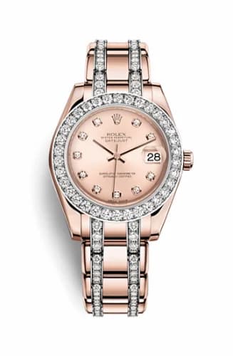 Rolex Datejust Pearlmaster 34 Everose Diamond Pink Diamond 81285-0030 — фото часов Rolex Datejust Pearlmaster 34 Everose Diamond Pink Diamond 81285-0030 — фото часов