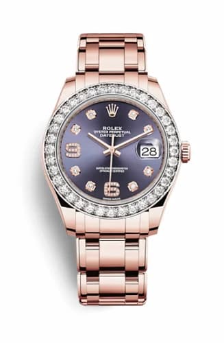 Rolex Datejust Pearlmaster 39 Everose Diamond / Aubergine 86285-0004 — фото часов Rolex Datejust Pearlmaster 39 Everose Diamond / Aubergine 86285-0004 — фото часов