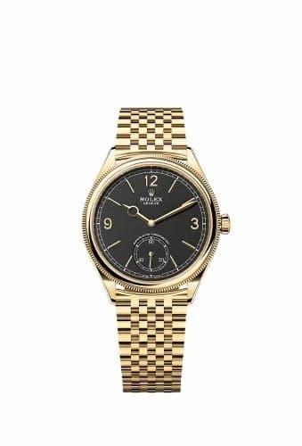 Rolex Perpetual 1908 39 Yellow Gold / Black / Bracelet 52508-0007