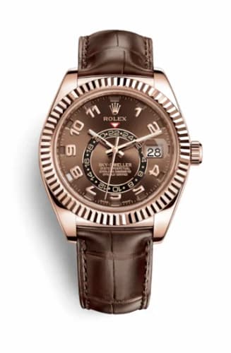 Rolex Sky-Dweller Everose / Chocolate / Alligator 326135-0001 — фото часов Rolex Sky-Dweller Everose / Chocolate / Alligator 326135-0001 — фото часов