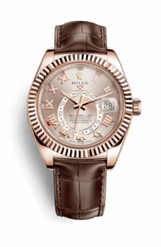 Rolex Sky-Dweller Everose / Sundust / Alligator 326135-0004 — фото часов Rolex Sky-Dweller Everose / Sundust / Alligator 326135-0004 — фото часов