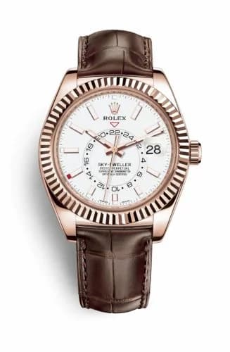 Rolex Sky-Dweller Everose / White / Alligator 326135-0006 — фото часов Rolex Sky-Dweller Everose / White / Alligator 326135-0006 — фото часов