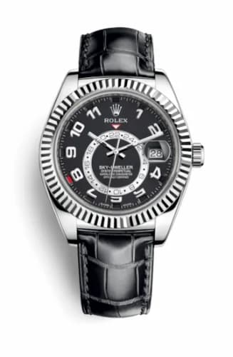 Rolex Sky-Dweller White Gold / Black / Alligator 326139-0003 — фото часов Rolex Sky-Dweller White Gold / Black / Alligator 326139-0003 — фото часов