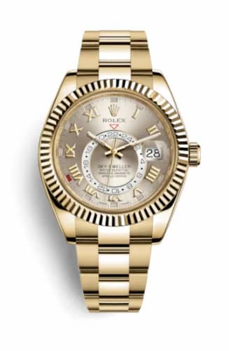 Rolex Sky-Dweller Yellow Gold / Silver Roman 326938-0001