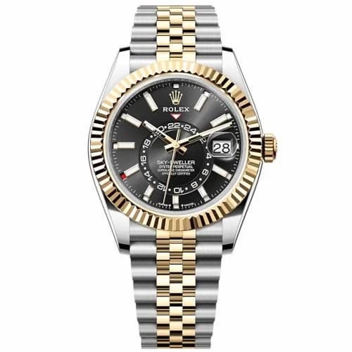 Rolex Sky-Dweller Stainless Steel - Yellow Gold / Black / Jubilee 336933-0004 — фото часов Rolex Sky-Dweller Stainless Steel - Yellow Gold / Black / Jubilee 336933-0004 — фото часов