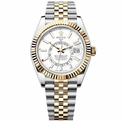 Rolex Sky-Dweller Stainless Steel - Yellow Gold / White / Jubilee 336933-0006 — фото часов Rolex Sky-Dweller Stainless Steel - Yellow Gold / White / Jubilee 336933-0006 — фото часов