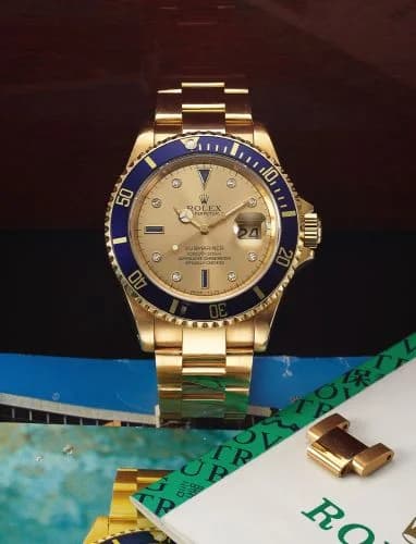 Rolex Submariner 16618 Gold Serti 16618 Gold Serti — фото часов Rolex Submariner 16618 Gold Serti 16618 Gold Serti — фото часов