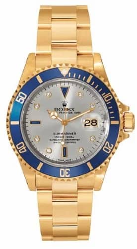 Rolex Submariner 16618 Silver Serti 16618 Silver Serti