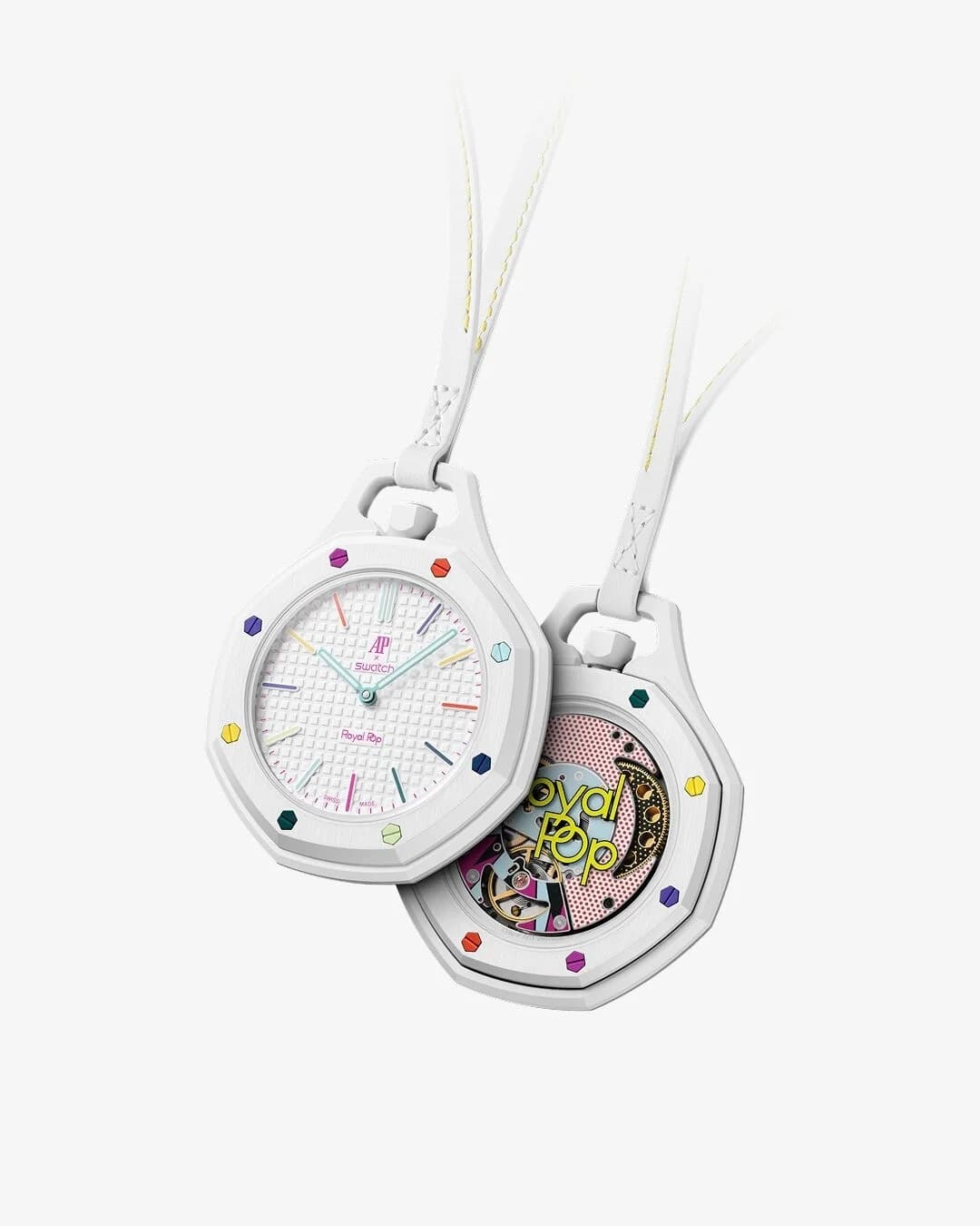 Swatch Audemars Piguet × Swatch Royal Pop Huit Blanc SSX03W100N — фото часов Swatch Audemars Piguet × Swatch Royal Pop Huit Blanc SSX03W100N — фото часов