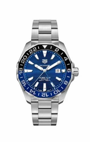 TAG Heuer Aquaracer 300M Calibre 7 GMT Stainless Steel / Blue / Bracelet WAY201T.BA0927