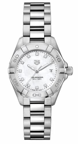 TAG Heuer Aquaracer 300M Quartz 27 Stainless Steel / MOP - Diamond / Bracelet WBD1414BA0741 — фото часов TAG Heuer Aquaracer 300M Quartz 27 Stainless Steel / MOP - Diamond / Bracelet WBD1414BA0741 — фото часов