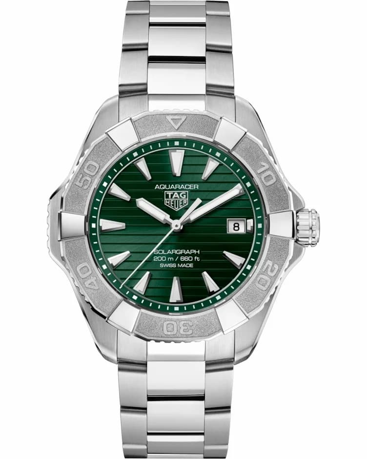 TAG Heuer Aquaracer Professional 200 Solargraph 40 Stainless Steel / Green / Bracelet WBP1118.BA0047