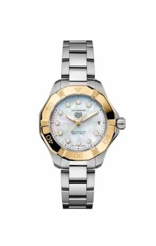 TAG Heuer Aquaracer Professional 200 Solargraph 34 Stainless Steel - Yellow Gold / MOP - Diamond WBP1325.BA0005