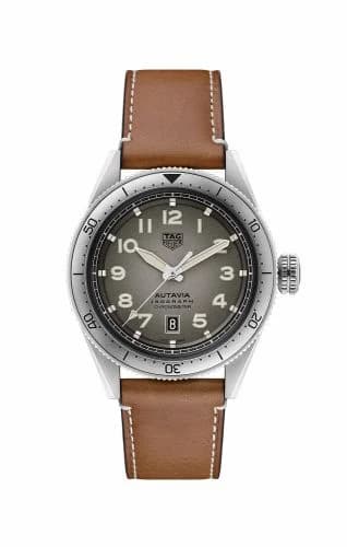 TAG Heuer Autavia Isograph Calibre 5 Stainless Steel / Grey / Leather WBE5111.FC8267