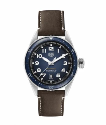 TAG Heuer Autavia Calibre 5 Stainless Steel / Blue / Leather WBE5116.FC8266