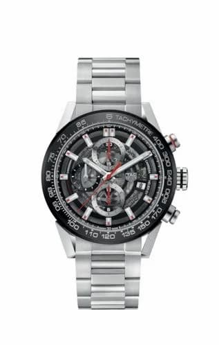 TAG Heuer Carrera Calibre Heuer 01 43 Stainless Steel / Black Ceramic / Skeleton / Bracelet CAR201V.BA0714