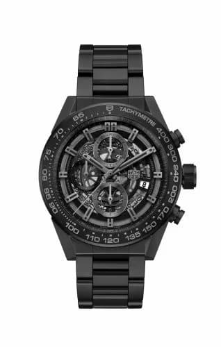 TAG Heuer Carrera Calibre Heuer 01 45 Ceramic / Skeleton / Bracelet CAR2A91.BH0742