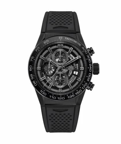 TAG Heuer Carrera Calibre Heuer 01 45 Ceramic / Skeleton / Rubber CAR2A91.FT6071