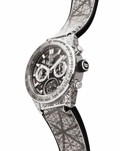TAG Heuer Carrera Calibre Heuer 02T 45 Chronograph Tourbillon Titanium / Cortina CAR5A8L.FT6167