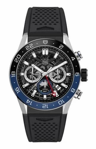 TAG Heuer Carrera Calibre Heuer 02 GMT Stainless Steel / Skeleton / Rubber CBG2A1ZFT6157