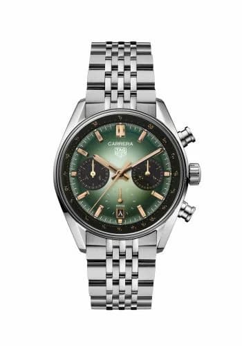 TAG Heuer Carrera Chronograph Glass Box Stainless Steel / Green / Middle East Edition CBS2218.BA0048
