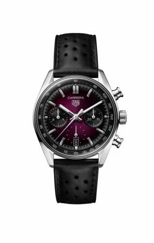TAG Heuer Carrera Chronograph Glass Box Stainless Steel / Smokey Purple CBS2219.FC6607