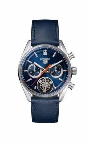 TAG Heuer Carrera Chronograph Tourbillon Glass Box Stainless Steel / Blue CBS5010.FC6527