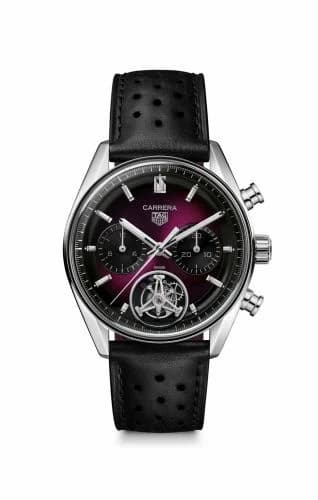 TAG Heuer Carrera Chronograph Tourbillon Glass Box Stainless Steel / Smokey Purple CBS5017.FC6605