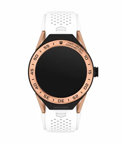 TAG Heuer Carrera Connected Modular 45 Black Titanium / Rose Gold / White Rubber SBF8A5000.32FT6103 — фото часов TAG Heuer Carrera Connected Modular 45 Black Titanium / Rose Gold / White Rubber SBF8A5000.32FT6103 — фото часов
