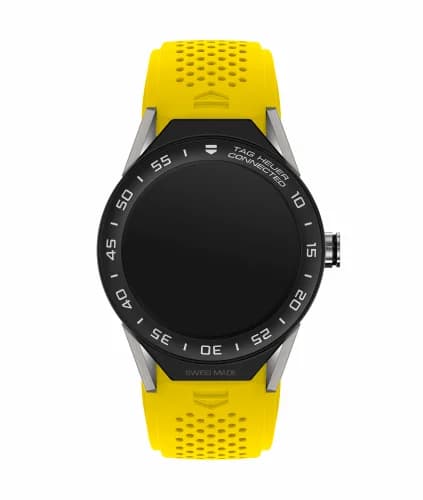 TAG Heuer Carrera Connected Modular 45 Titanium / Ceramic / Yellow Rubber SBF8A8001.11FT6082 — фото часов TAG Heuer Carrera Connected Modular 45 Titanium / Ceramic / Yellow Rubber SBF8A8001.11FT6082 — фото часов