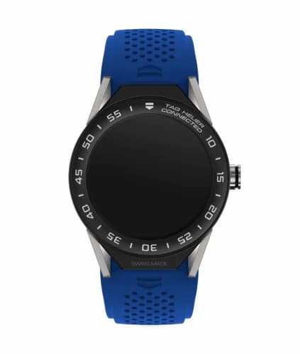 TAG Heuer Carrera Connected Modular 45 Titanium / Ceramic / Electric Blue Rubber SBF8A8001.11FT6118 — фото часов TAG Heuer Carrera Connected Modular 45 Titanium / Ceramic / Electric Blue Rubber SBF8A8001.11FT6118 — фото часов