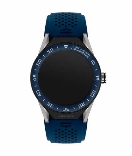 TAG Heuer Carrera Connected Modular 45 Titanium / Blue Ceramic / Blue Rubber SBF8A8012.11FT6077 — фото часов TAG Heuer Carrera Connected Modular 45 Titanium / Blue Ceramic / Blue Rubber SBF8A8012.11FT6077 — фото часов