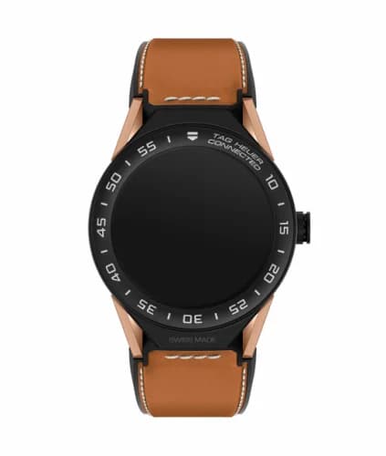 TAG Heuer Carrera Connected Modular 45 Black Titanium / Rose Gold / Ceramic / Brown Calf SBF8A8013.32FT6110 — фото часов TAG Heuer Carrera Connected Modular 45 Black Titanium / Rose Gold / Ceramic / Brown Calf SBF8A8013.32FT6110 — фото часов