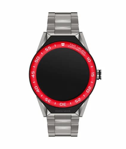 TAG Heuer Carrera Connected Modular 45 Titanium / Red Aluminum / Bracelet SBF8A8015.10BF0608 — фото часов TAG Heuer Carrera Connected Modular 45 Titanium / Red Aluminum / Bracelet SBF8A8015.10BF0608 — фото часов