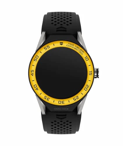 TAG Heuer Carrera Connected Modular 45 Titanium / Yellow Aluminum / Black Rubber SBF8A8017.11FT6076 — фото часов TAG Heuer Carrera Connected Modular 45 Titanium / Yellow Aluminum / Black Rubber SBF8A8017.11FT6076 — фото часов