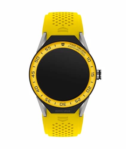 TAG Heuer Carrera Connected Modular 45 Titanium / Yellow Aluminum / Yellow Rubber SBF8A8017.11FT6082 — фото часов TAG Heuer Carrera Connected Modular 45 Titanium / Yellow Aluminum / Yellow Rubber SBF8A8017.11FT6082 — фото часов