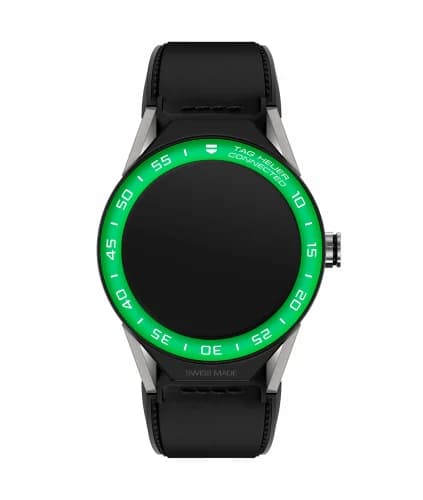 TAG Heuer Carrera Connected Modular 45 Titanium / Green Aluminum / Black Calf SBF8A8018.11FT6079 — фото часов TAG Heuer Carrera Connected Modular 45 Titanium / Green Aluminum / Black Calf SBF8A8018.11FT6079 — фото часов