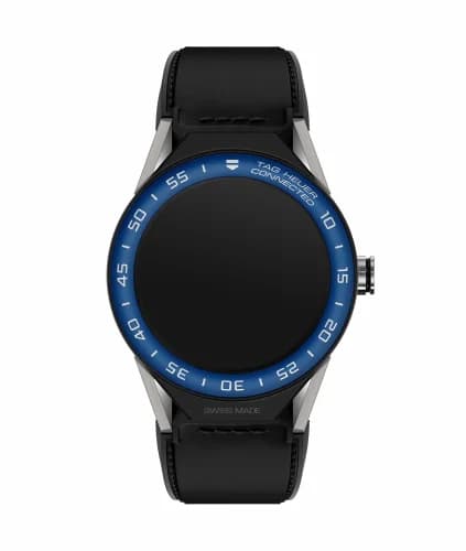 TAG Heuer Carrera Connected Modular 45 Titanium / Blue Aluminum / Black Calf SBF8A8019.11FT6079 — фото часов TAG Heuer Carrera Connected Modular 45 Titanium / Blue Aluminum / Black Calf SBF8A8019.11FT6079 — фото часов