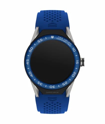 TAG Heuer Carrera Connected Modular 45 Titanium / Blue Ceramic / Electric Blue Rubber SBF8A8019.11FT6118 — фото часов TAG Heuer Carrera Connected Modular 45 Titanium / Blue Ceramic / Electric Blue Rubber SBF8A8019.11FT6118 — фото часов