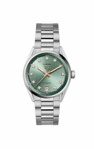 TAG Heuer Carrera Date 36 Stainless Steel / Green - Diamond WBN2317.BA0001