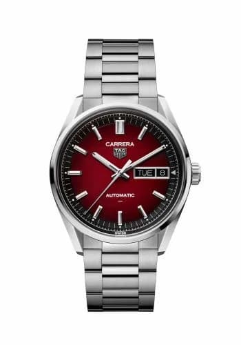 TAG Heuer Carrera Day Date Stainless Steel / Smokey Red / Bracelet WDA2113.BA0043