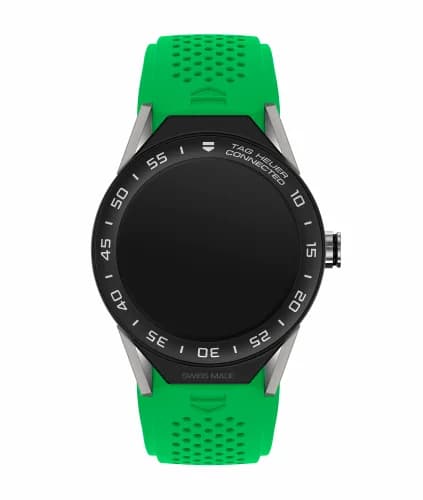 TAG Heuer Carrera Connected Modular 45 Titanium / Ceramic / Green Rubber SBF8A8001.11FT6083 — фото часов TAG Heuer Carrera Connected Modular 45 Titanium / Ceramic / Green Rubber SBF8A8001.11FT6083 — фото часов