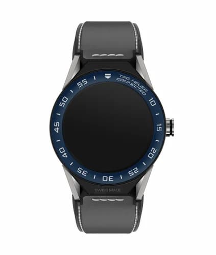 TAG Heuer Carrera Connected Modular 45 Titanium / Blue Ceramic / Grey Calf SBF8A8012.11FT6104 — фото часов TAG Heuer Carrera Connected Modular 45 Titanium / Blue Ceramic / Grey Calf SBF8A8012.11FT6104 — фото часов
