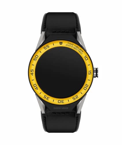 TAG Heuer Carrera Connected Modular 45 Titanium / Yellow Aluminum / Black Calf SBF8A8017.11FT6079 — фото часов TAG Heuer Carrera Connected Modular 45 Titanium / Yellow Aluminum / Black Calf SBF8A8017.11FT6079 — фото часов