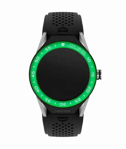 TAG Heuer Carrera Connected Modular 45 Titanium / Green Aluminum / Black Rubber SBF8A8018.11FT6076 — фото часов TAG Heuer Carrera Connected Modular 45 Titanium / Green Aluminum / Black Rubber SBF8A8018.11FT6076 — фото часов