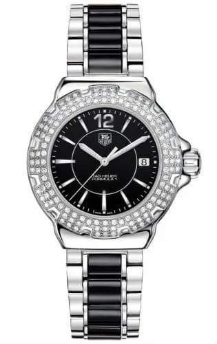 TAG Heuer Formula 1 Quartz 37 Stainless Steel / Diamond / Black / Bracelet WAH1217BA0859 — фото часов TAG Heuer Formula 1 Quartz 37 Stainless Steel / Diamond / Black / Bracelet WAH1217BA0859 — фото часов