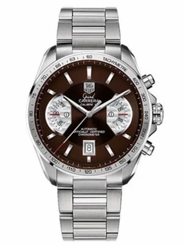 TAG Heuer Grand Carrera Calibre 17 RS 43 Stainless Steel / Brown / Bracelet CAV511E.BA0902